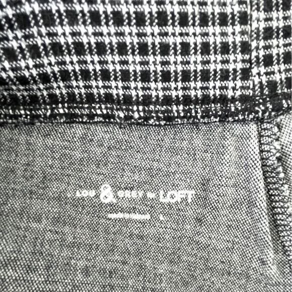Lou & Grey for LOFT Black White Plaid Leggings Size L - Picture 2 of 10